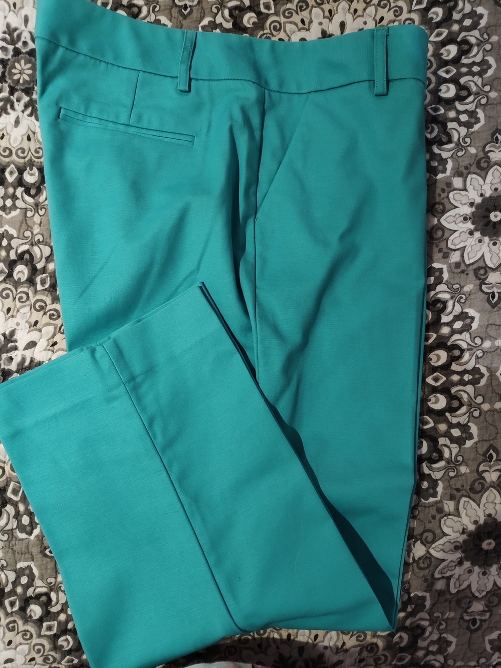 Women's Teal Ankle Length Pant - Measurements Provided